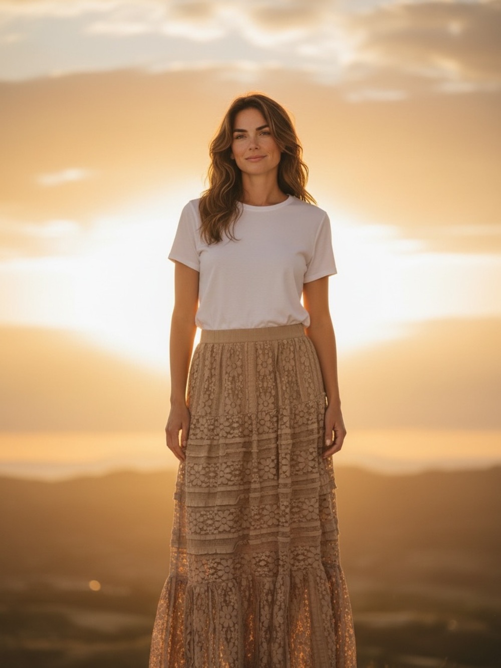 Anthropologie Sanctuary Lace Maxi Skirt